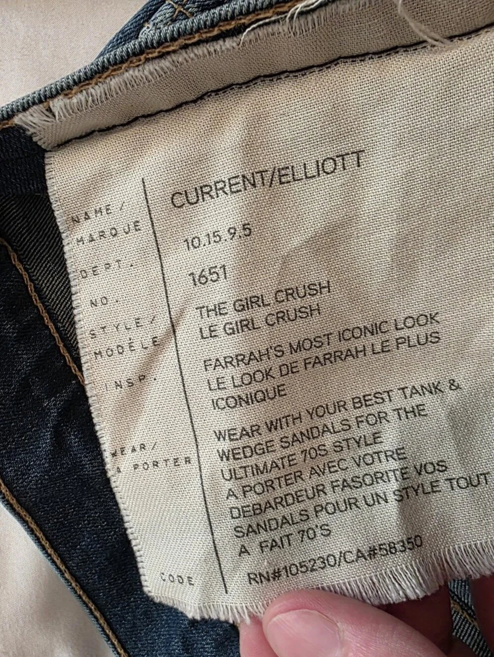 Current Elliot The Girl Crush Flare Jeans 70s Released Hem